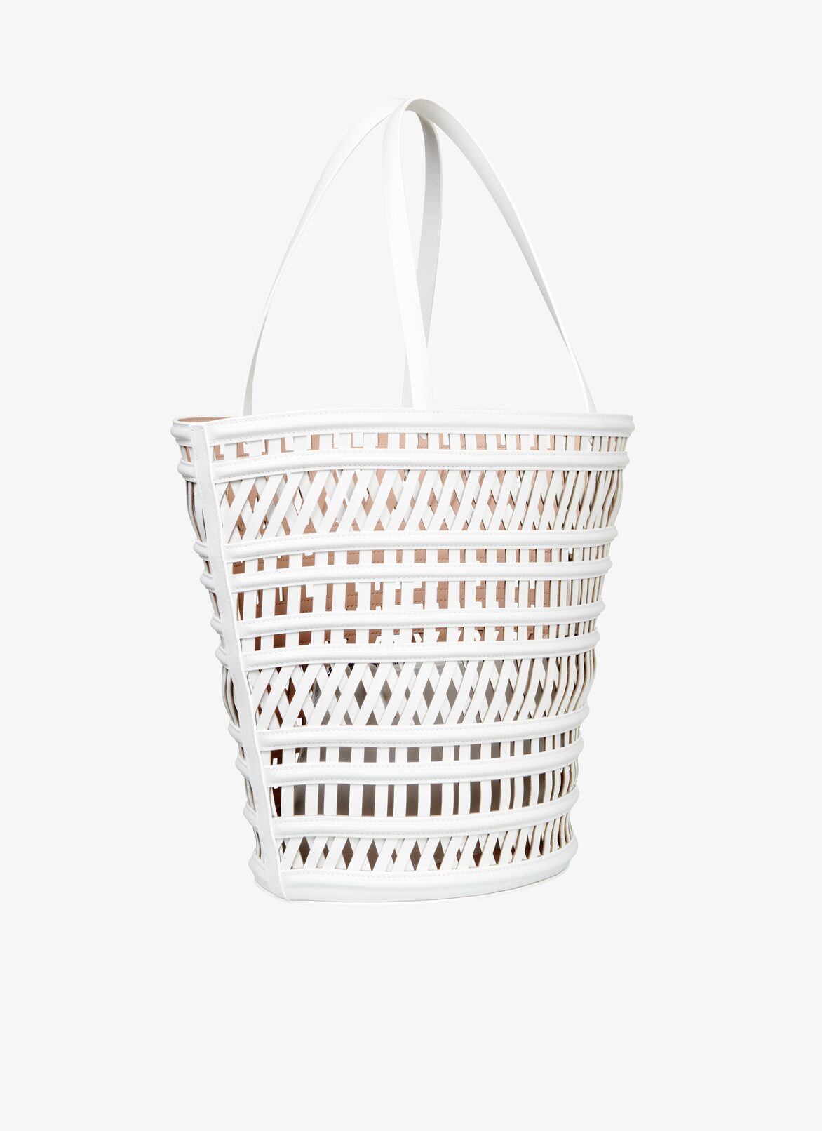 멜카 24 바스켓 백 ALAÏA 옵틱 화이트 멜카 24 바스켓 백